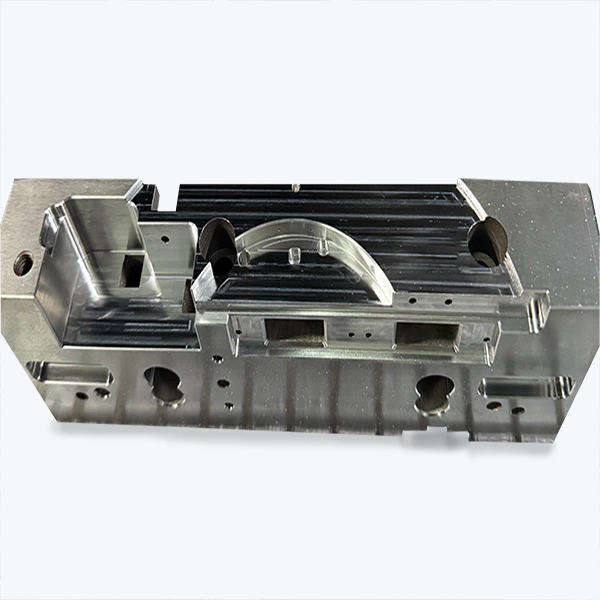 CNC machined mold components with complex features and tight tolerances